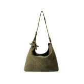 Oversized Woven Suede Tote Shoulder Bag ECODAY