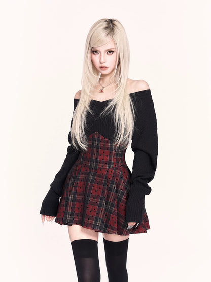 Corset High-Waist Pleated Mini Skirt