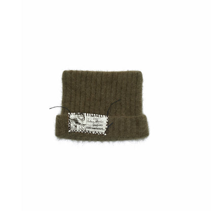 Hand-Stitched Cat-Ear Angora Knit Beanie
