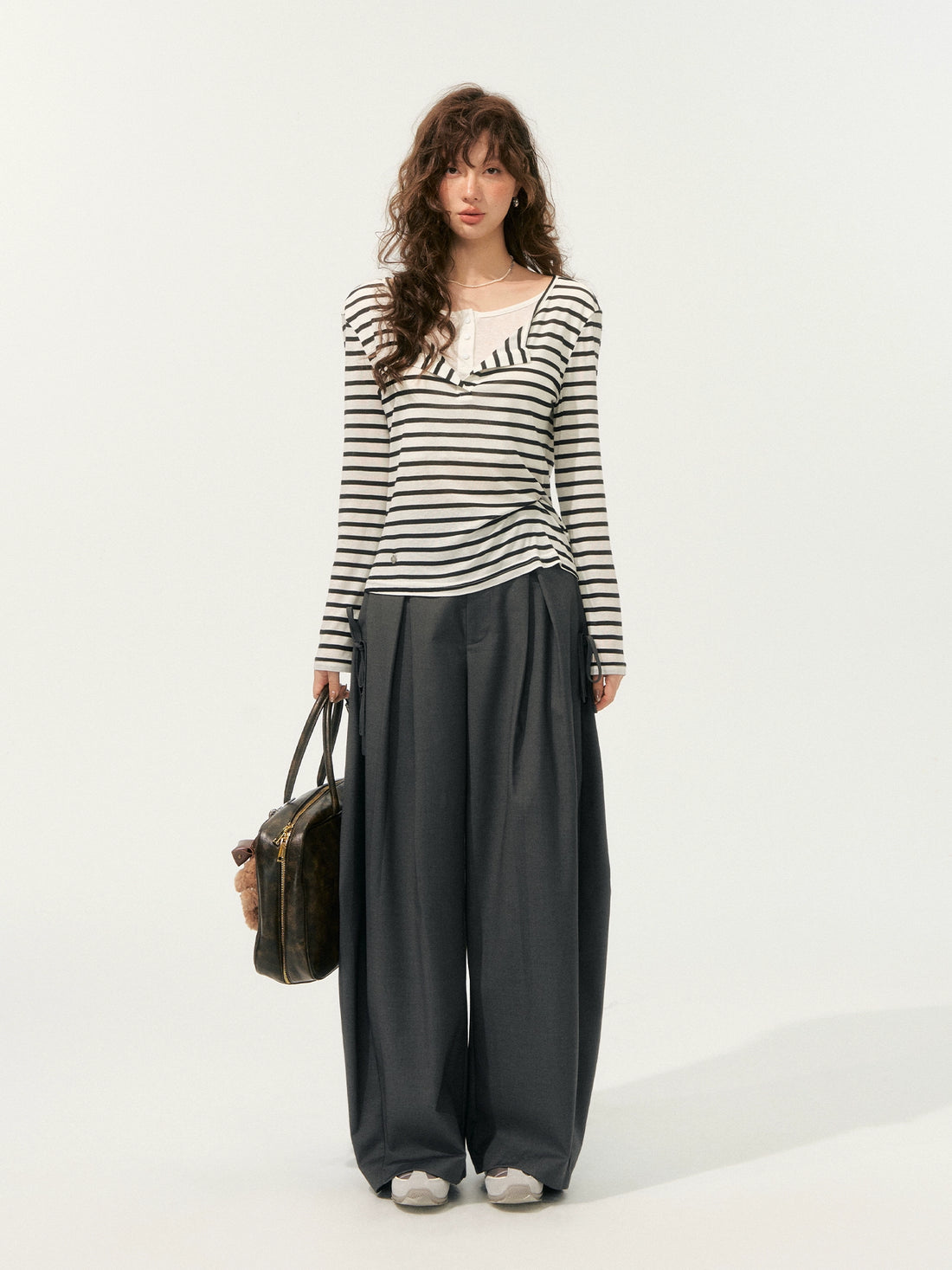 American-Style Wide-Leg Draped Scimitar Pants - CHINASQUAD