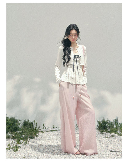 Polka Dot Brandy Lace Two-Piece Top Set