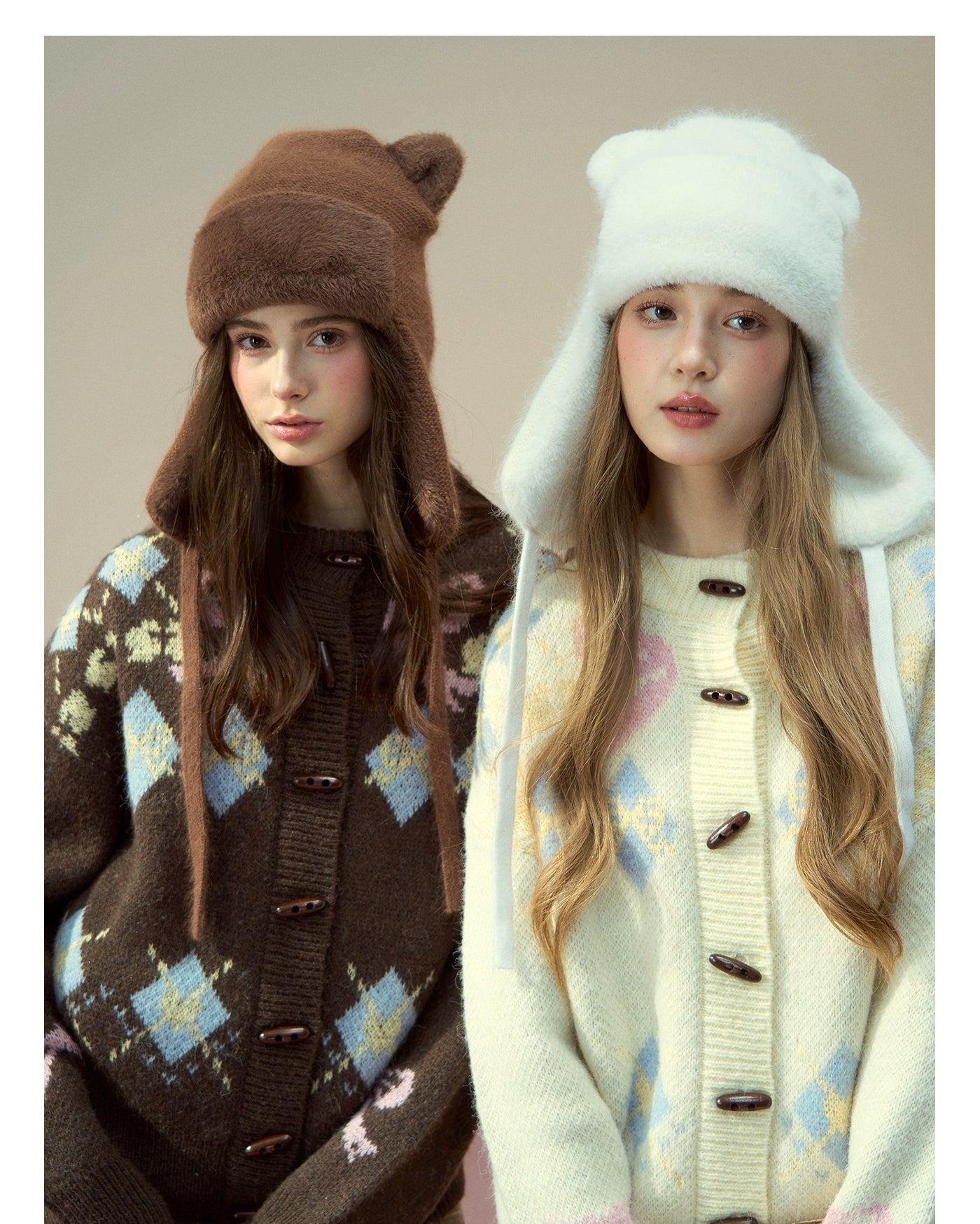 Teddy Earflap Angora-Blend Plush Hat