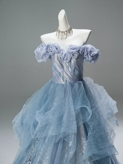 Blue Sakura Couture Gown