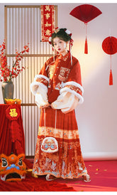 "龙宝送福"Ming-Dynasty Hanfu Set - CHINASQUAD