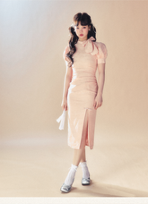 Pink Cheongsam Dress - CHINASQUAD