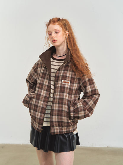 Vintage Reversible Stand-Collar Jacket