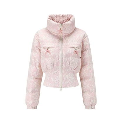 Berry Donut Reversible Cropped Down Jacket