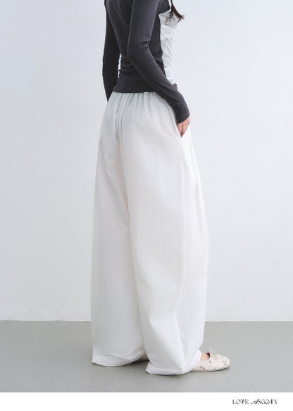 Vintage Lace Trim Washed Cropped Straight-Leg Denim Jeans