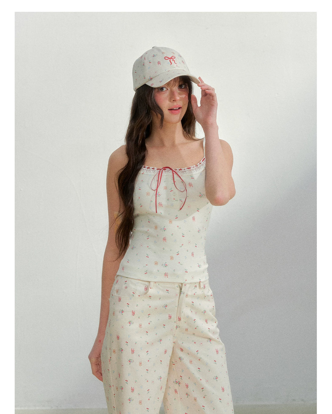 Vintage Floral Embroidered Girl Baseball Cap