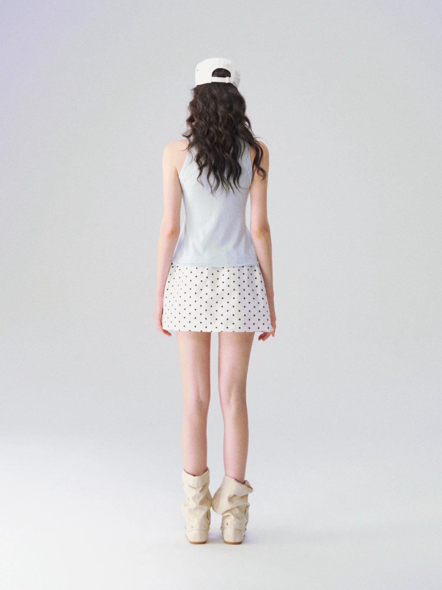 Twist-Knot Polo Neck Sleeveless Top