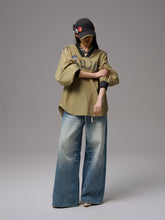 Vintage V-Neck Check Jersey Shirt - CHINASQUAD