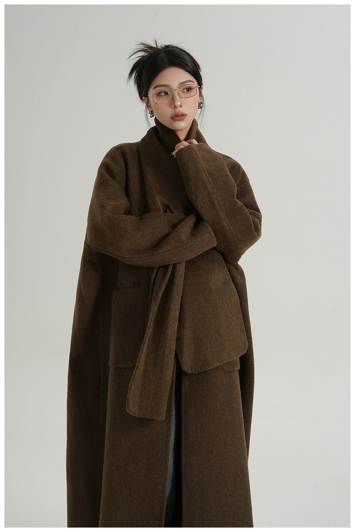 Oversized Double-Faced Wool Long Coat