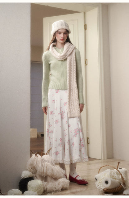 Cosagach Satin Glow Midi Skirt
