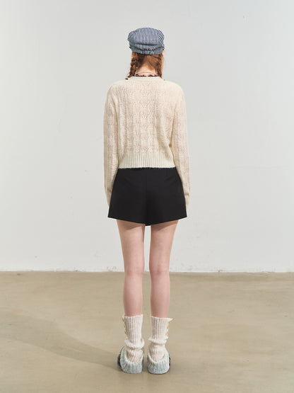 Lace V-Neck Layered Cardigan