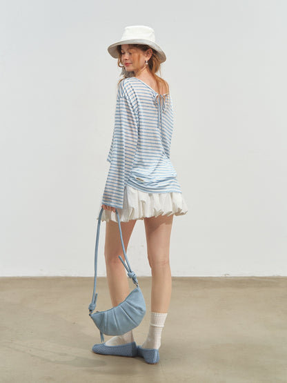 White Ballet-style Puff Midi Skirt - CHINASQUAD