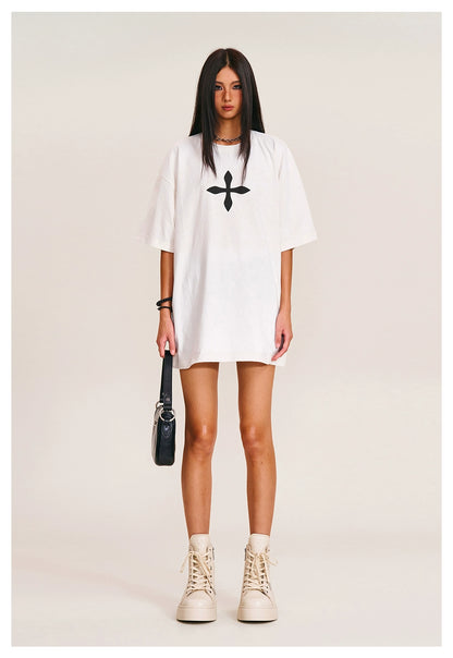 Vintage Cross Compass Oversized Tee