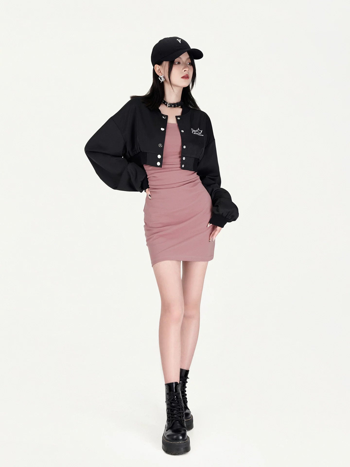 Square-Neck Stretch Bodycon Camisole Dress