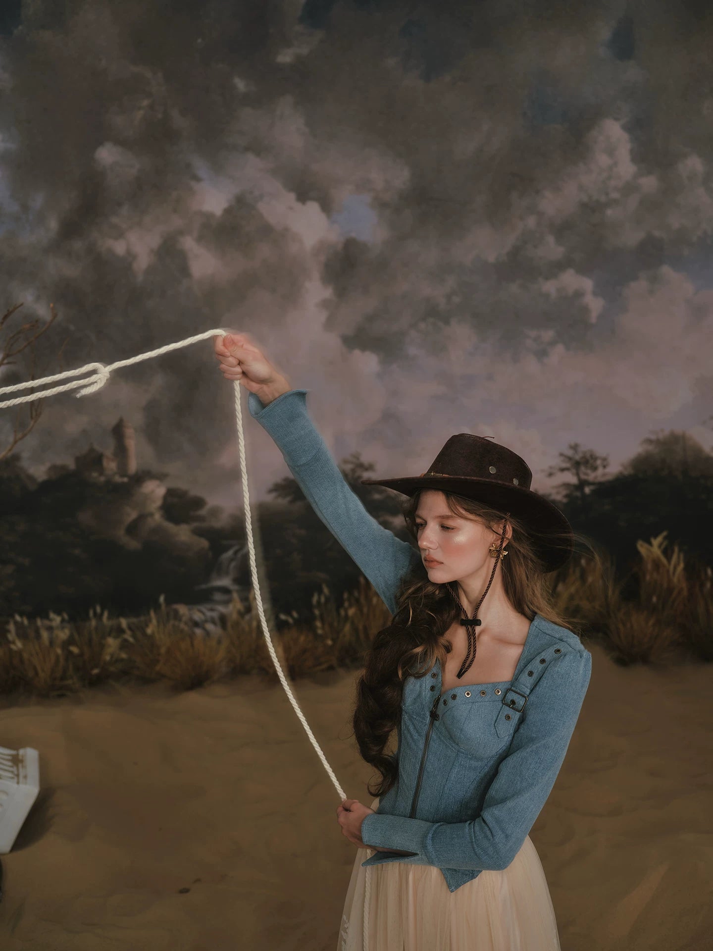 Denim Knight Structured French Denim Corset