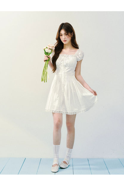 Pure Romance Square-Neck Mini Dress