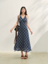 V-Neck Lace Spliced Halter Dress - CHINASQUAD