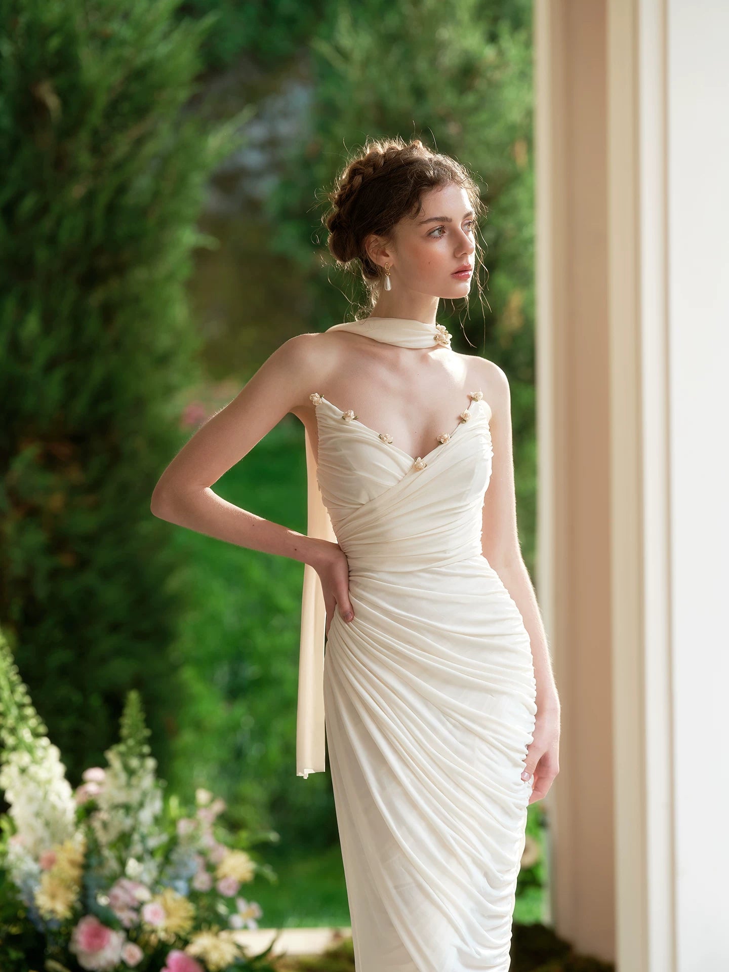 French Romantic Strapless Couture Gown