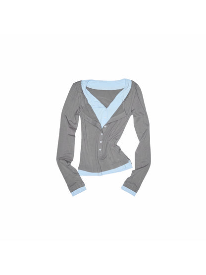 Colorblock Henry Cardigans