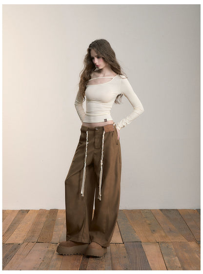 Relaxed-Fit Curved Blade Pants