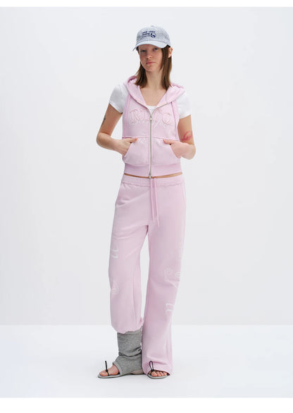 Cotton Sleeveless Zip-Up Hoodie