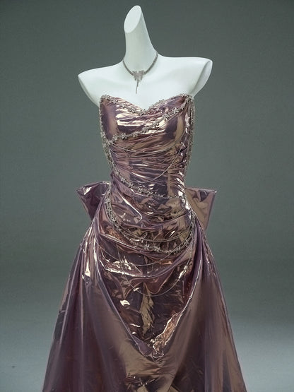 Iridescent Candy-Film Sculpted Couture Gown