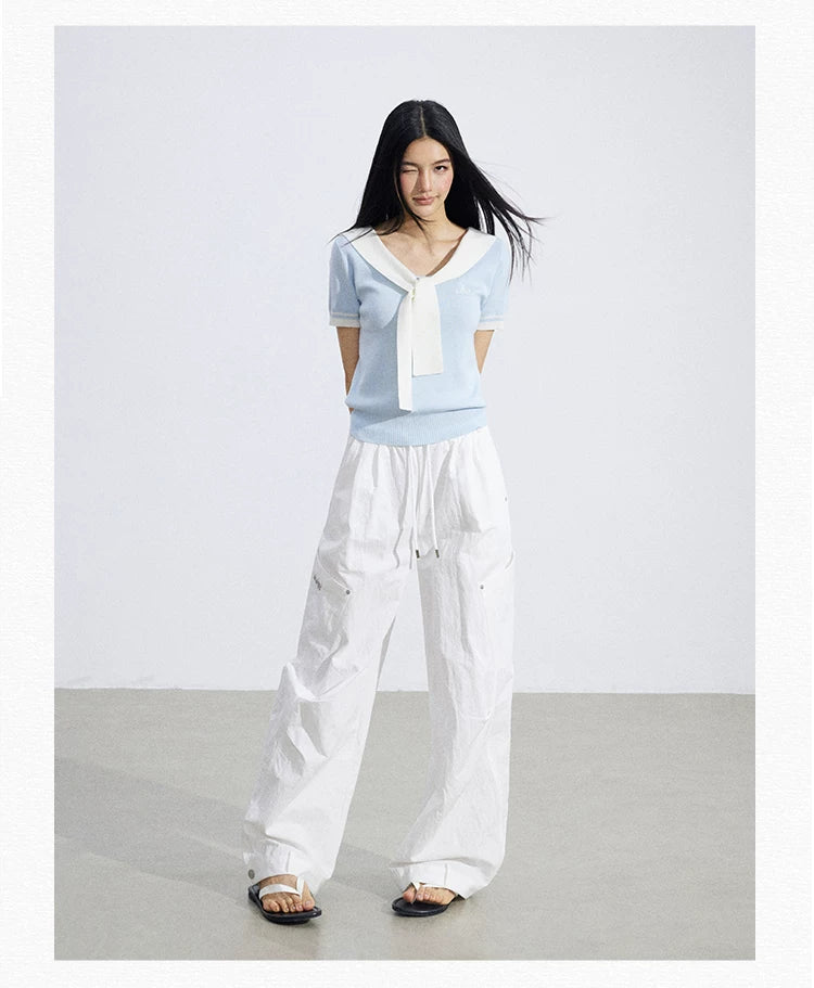 Lyocell Soft-Touch Layered Scarf Knit Top