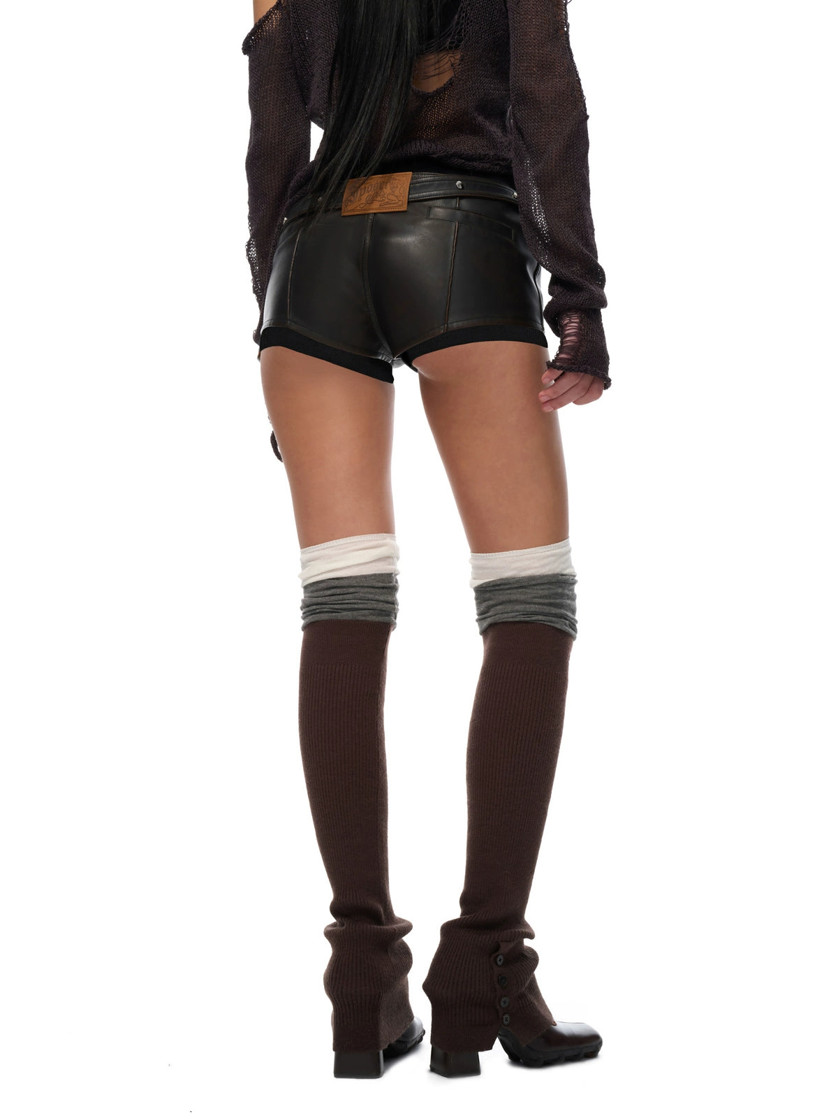 Split-Detail Over-Knee Knit Socks