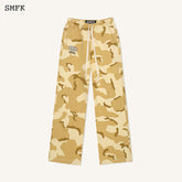 (Final Sale) Camouflage & Cream-colored Wide-leg Pants - CHINASQUAD