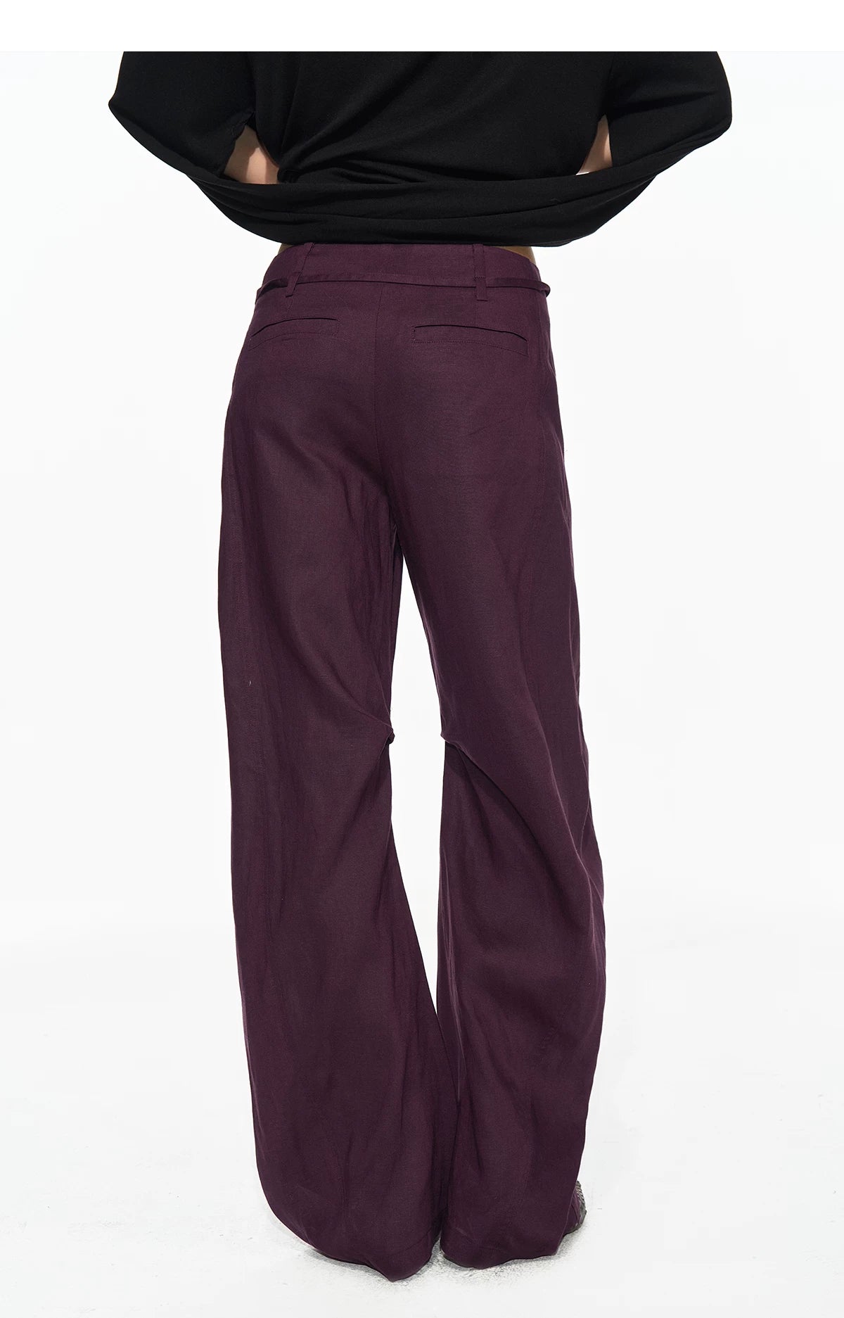 Linen Tencel Curved Pants