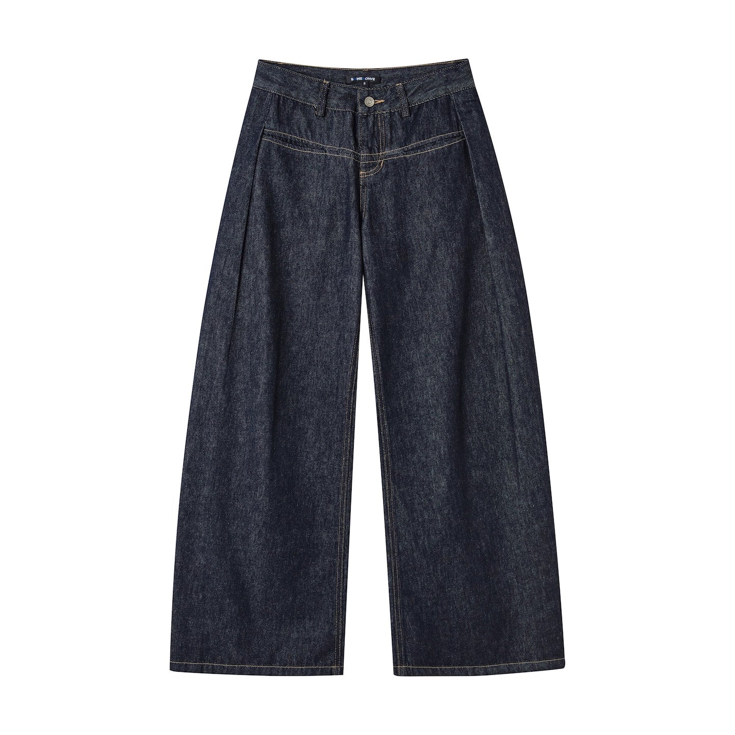 Raw Denim Pleated Banana Pants