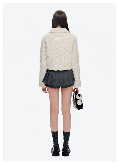 Bear Face Faux Fur Coat