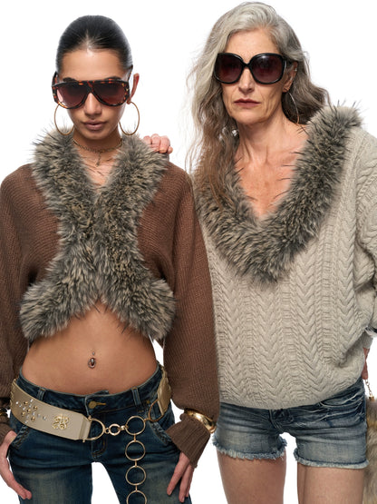 Ring-Detail Studded Woven PU Belt