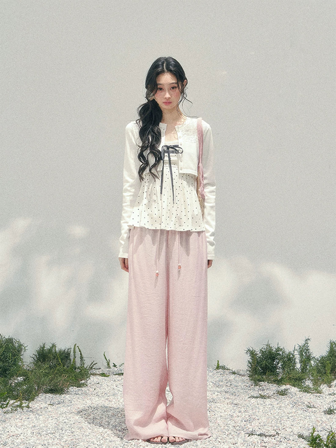 Polka Dot Brandy Lace Two-Piece Top Set