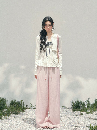 Polka Dot Brandy Lace Two-Piece Top Set