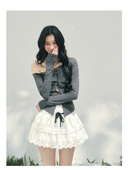 “Spring Meadow” Embroidered Bubble Skirt