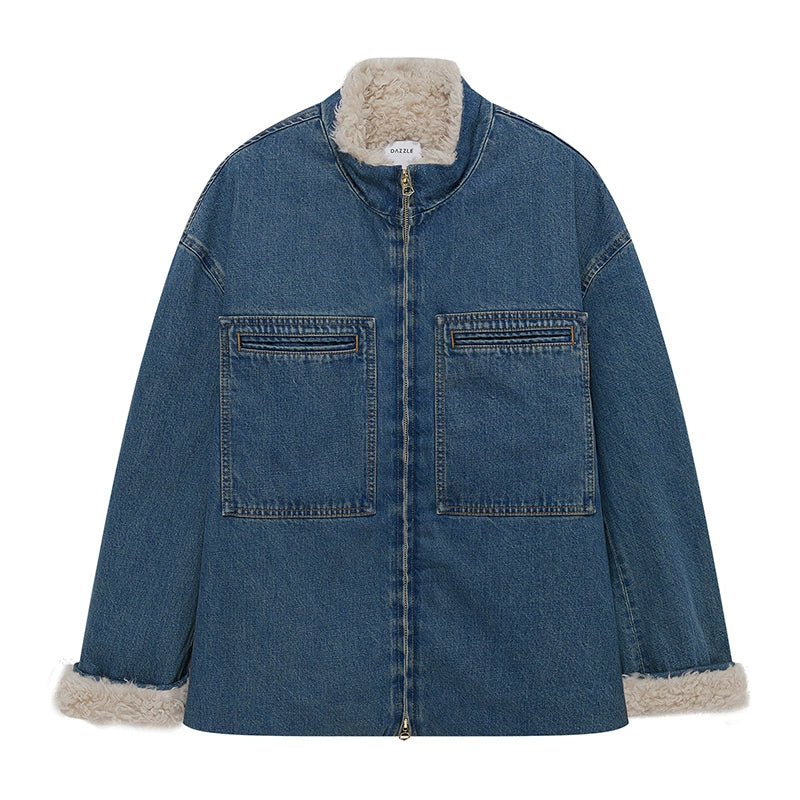 Cotton Denim Padded Jacket