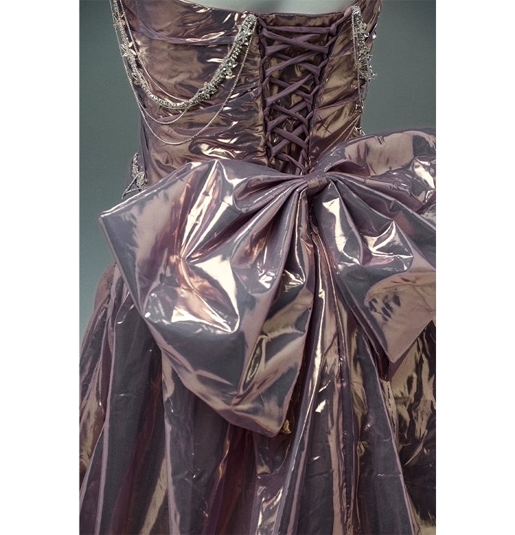 Iridescent Candy-Film Sculpted Couture Gown