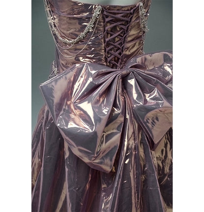 Iridescent Candy-Film Sculpted Couture Gown