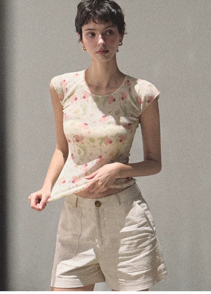 March Expansion Linen-Blend Tailored Shorts