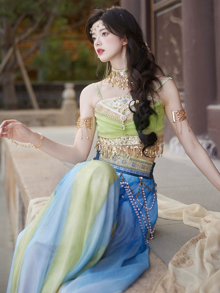 &quot;碧落沙洲&quot; Modern-style Hanfu Set