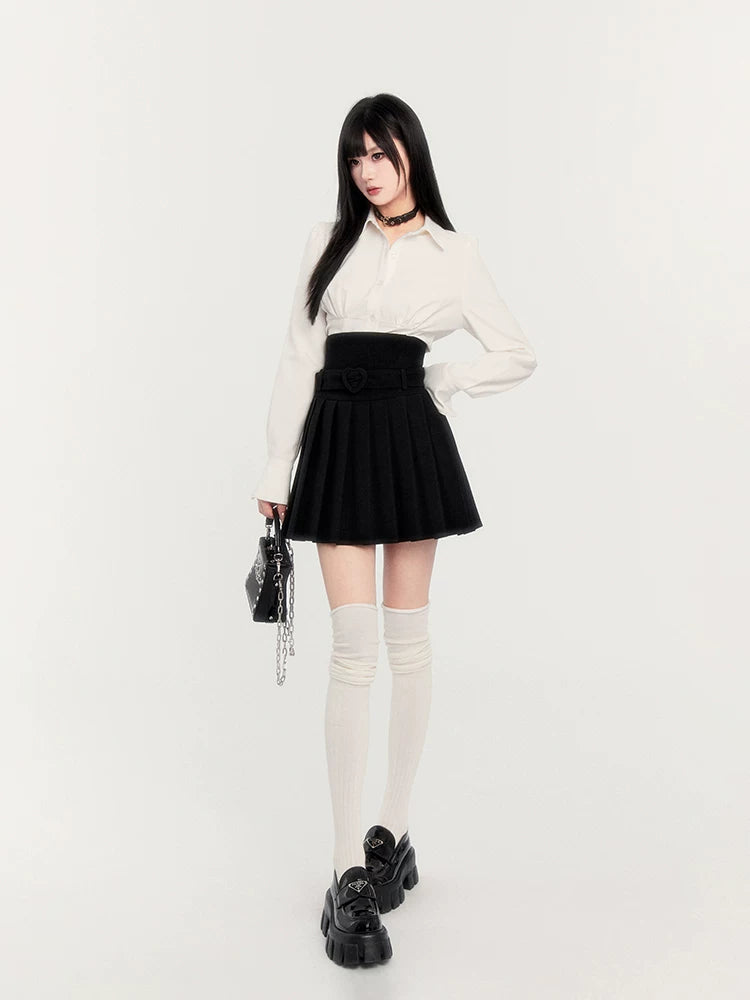 Waist-Cinching Long Sleeve Shirt