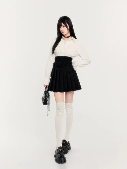 Waist-Cinching Long Sleeve Shirt