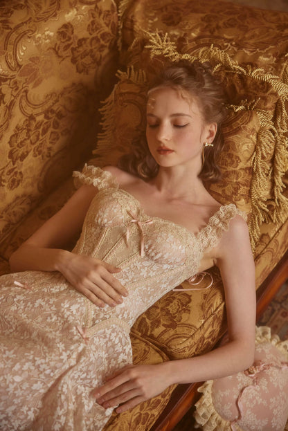 French Heiress Lace Corset Slip Dress