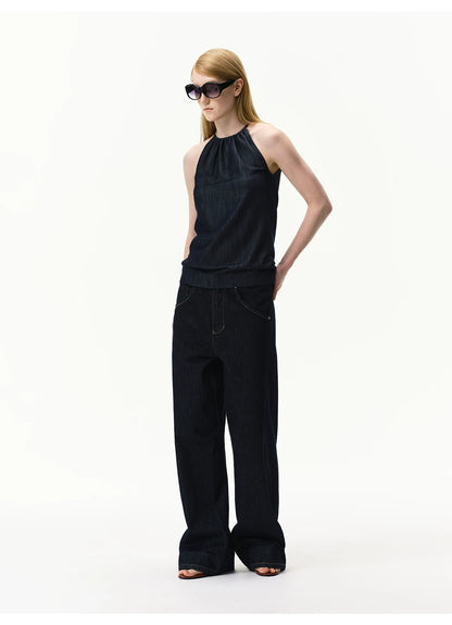Lyocell Textured Sleeveless Top
