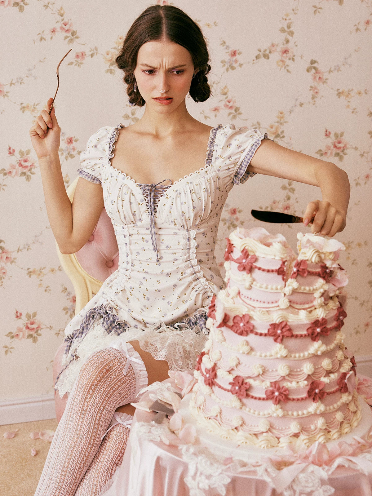 French Sweet Convertible White Short Dress