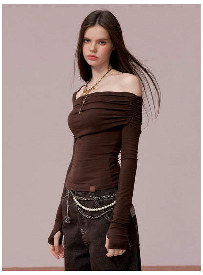 Long Sleeve Lyocell Blend Fitted T-Shirt